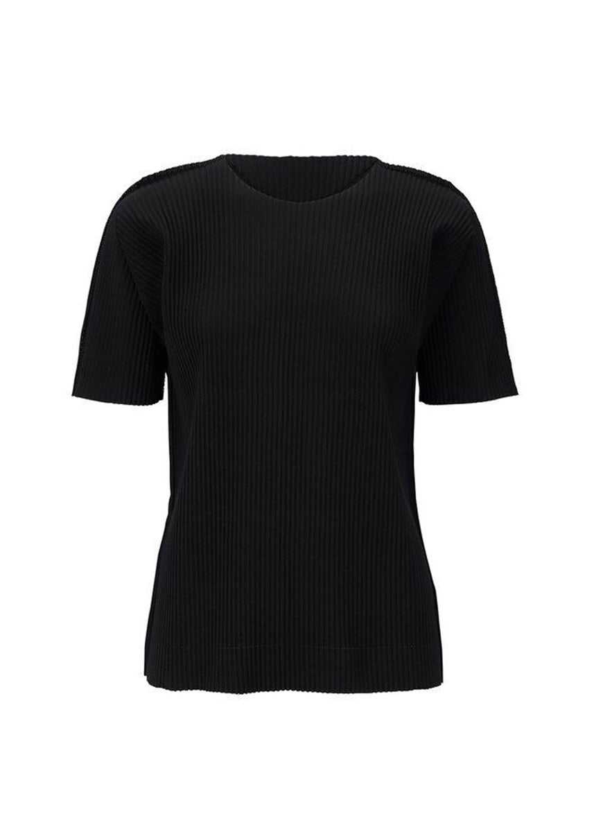 FINE KNIT PLEATS BLACK TOP | The official ISSEY MIYAKE ONLINE