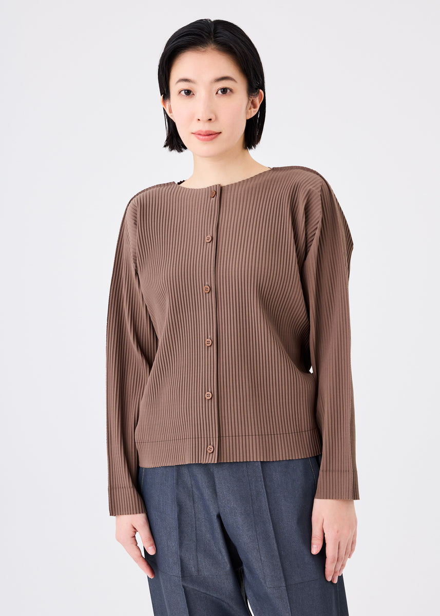 FINE KNIT PLEATS COLOR 1 CARDIGAN | The official ISSEY MIYAKE