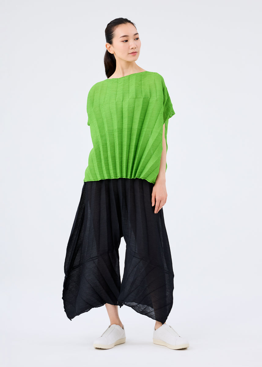 SECTOR SEE-THROUGH CREPE PANTS