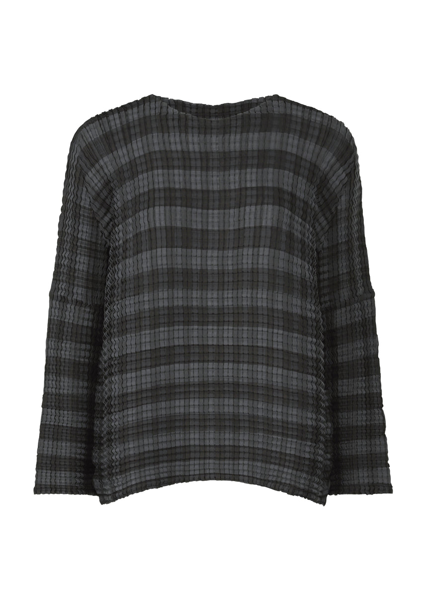 GINGHAM CHECK PLEATS SHIRT | The official ISSEY MIYAKE ONLINE