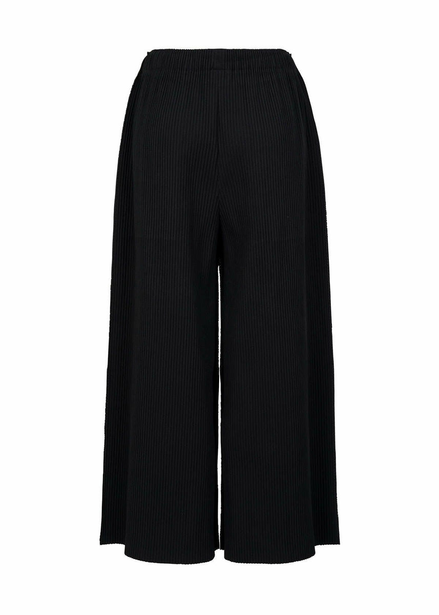 FINE KNIT PLEATS BLACK PANTS  The official ISSEY MIYAKE