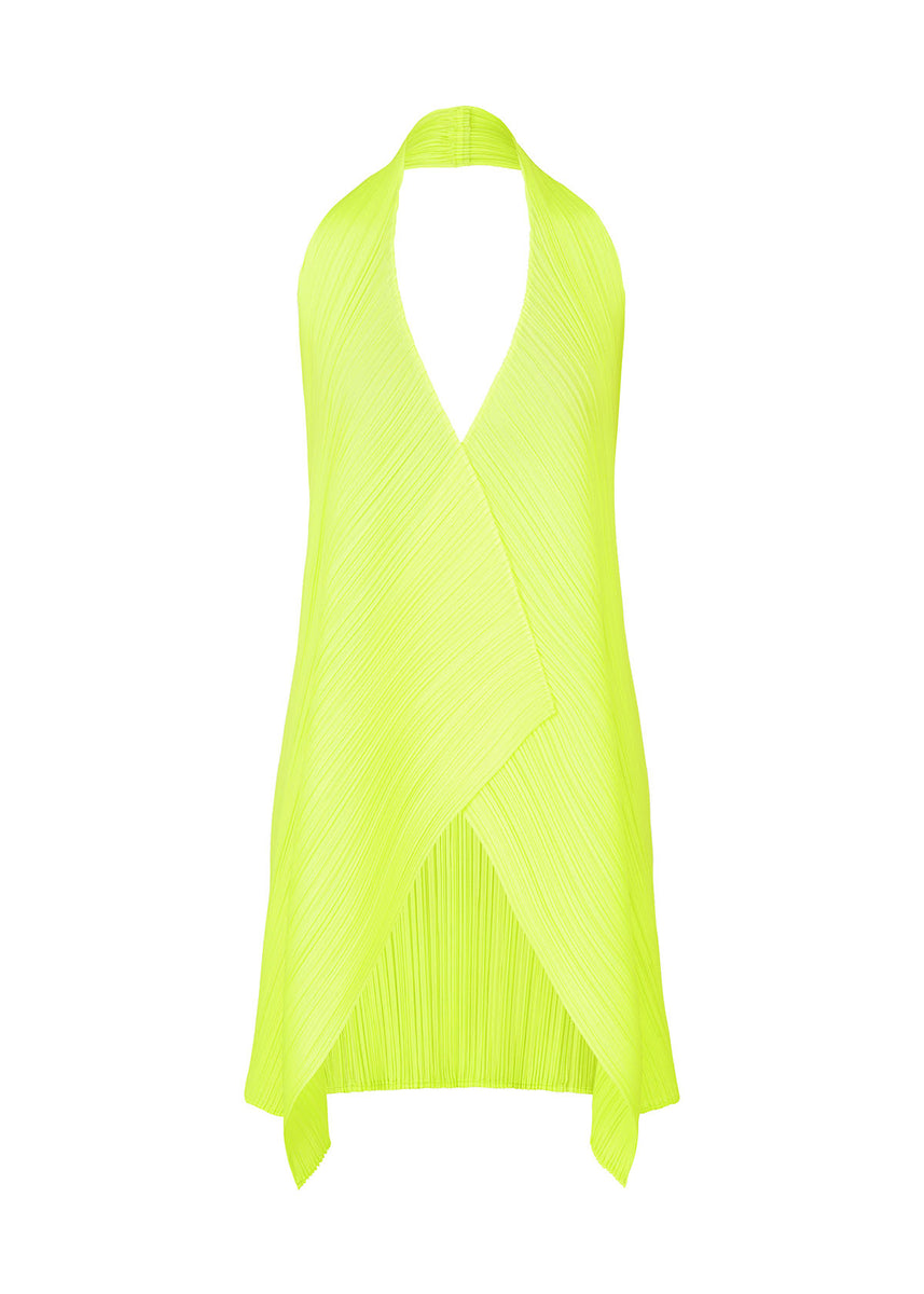 March Monthly Colors Tunic in Neon Yellow by Pleats Please Issey Miyake