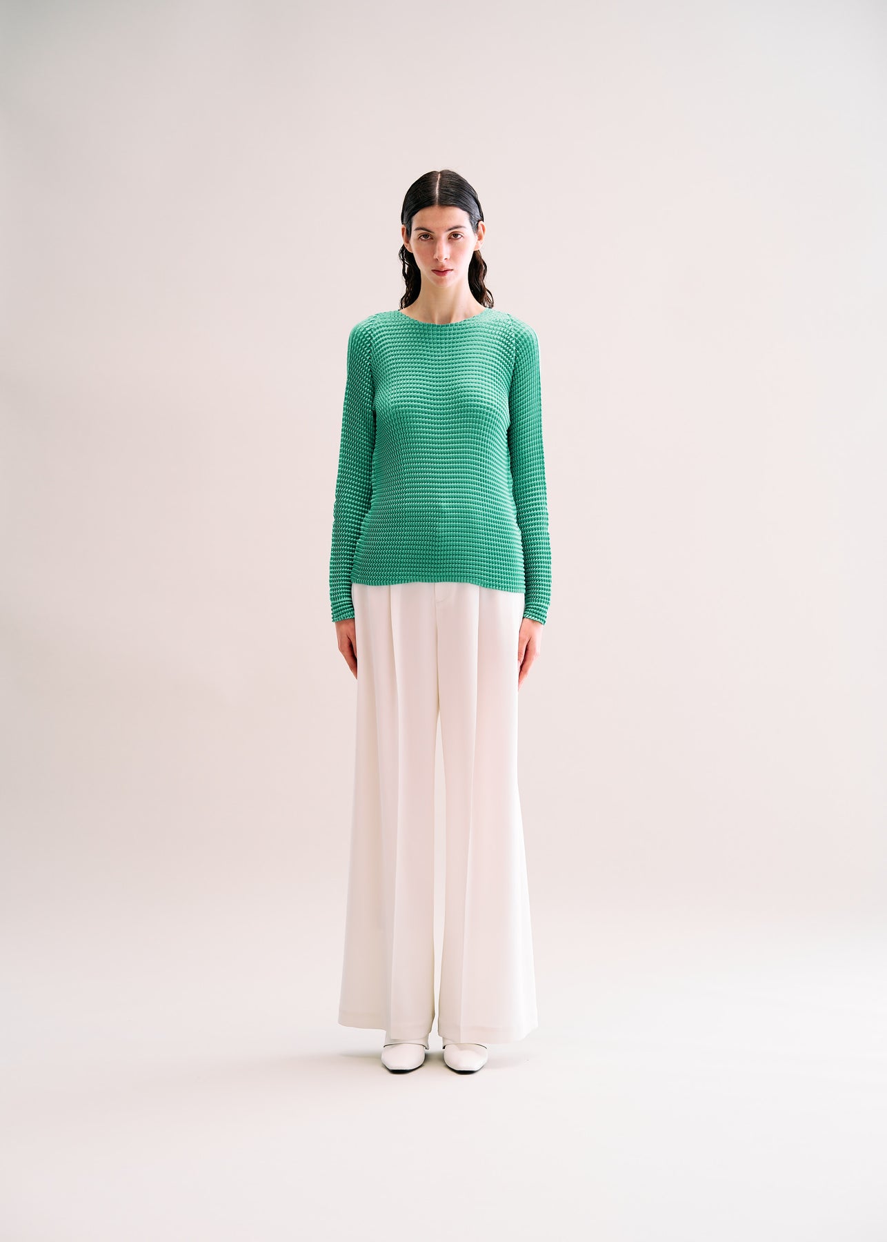 SUEDE LIKE PLEATS TOP | The official ISSEY MIYAKE ONLINE STORE 