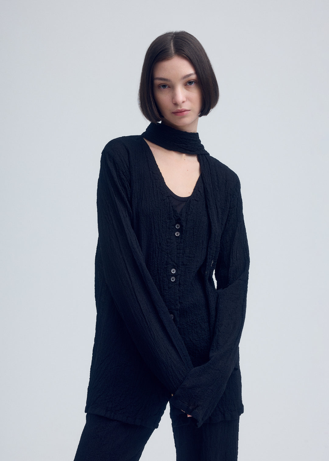 KARAMI WOOL CARDIGAN | The official ISSEY MIYAKE ONLINE 