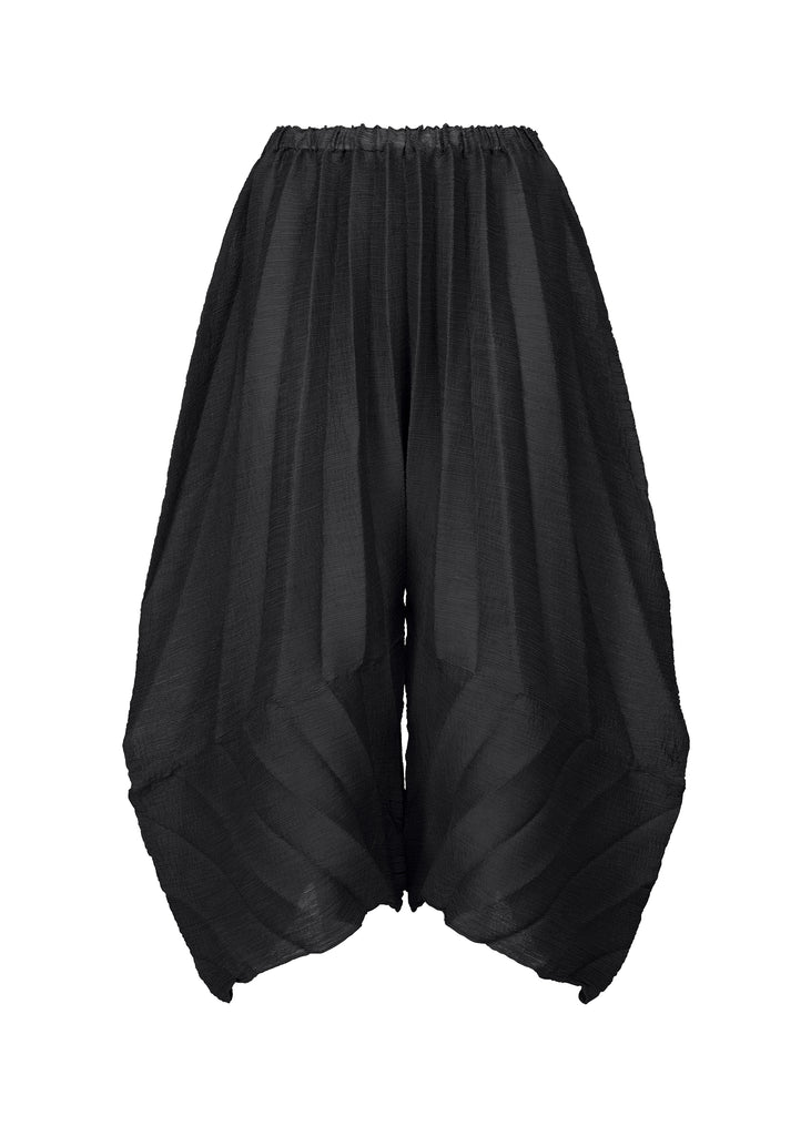 SECTOR SEE-THROUGH CREPE PANTS | The official ISSEY MIYAKE ONLINE