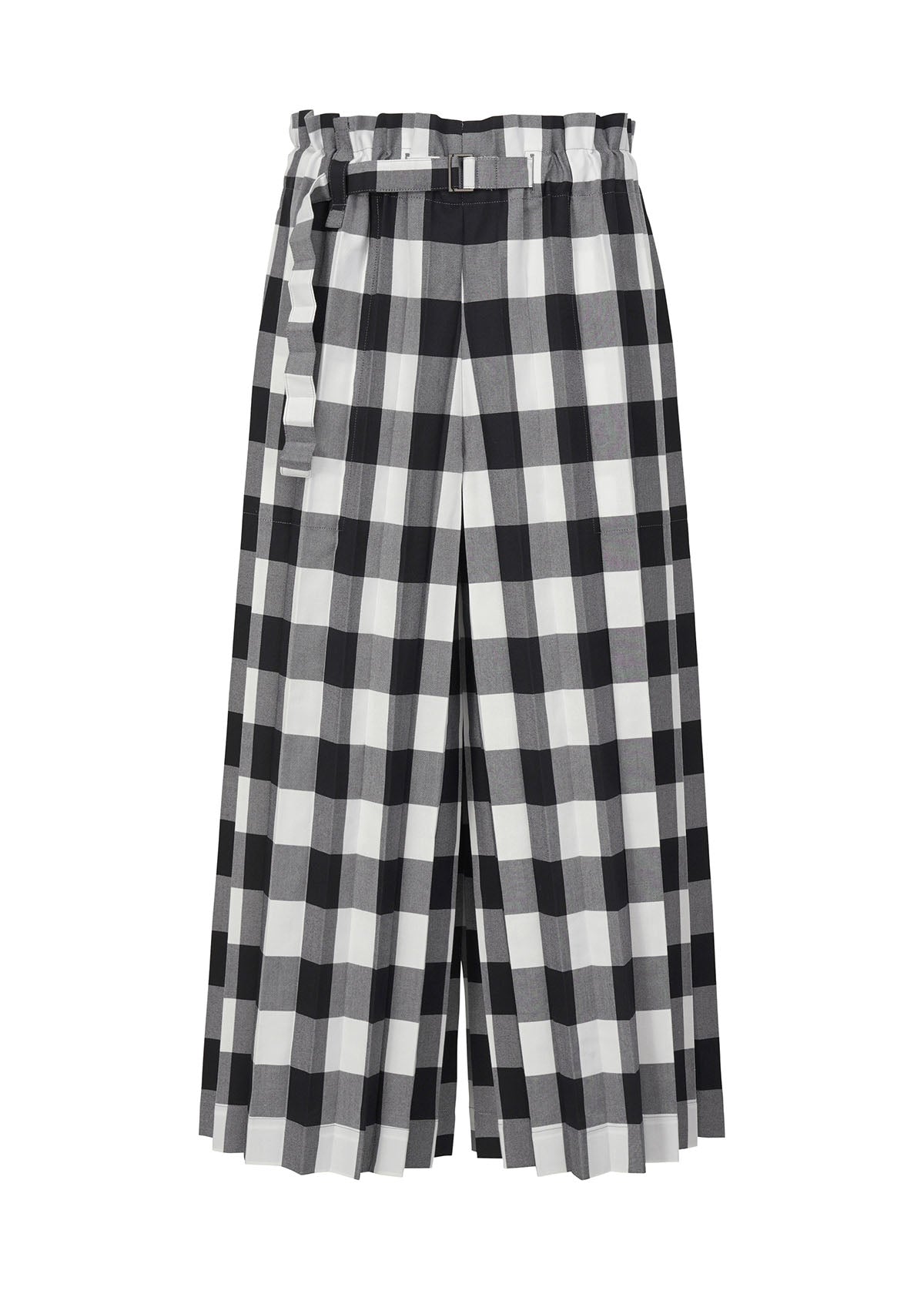 GINGHAM CHECK PLEATS BOTTOM PANTS | The official ISSEY MIYAKE