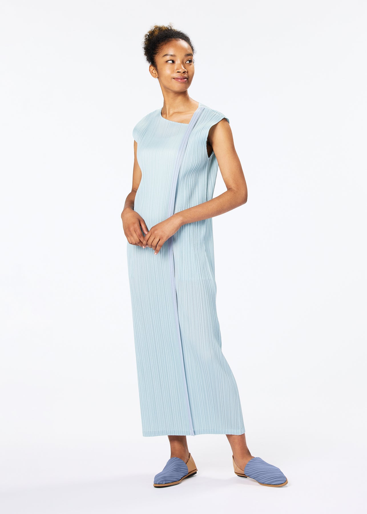 Pleats Please Issey Miyake Women's Walk Plissé Maxi Dress