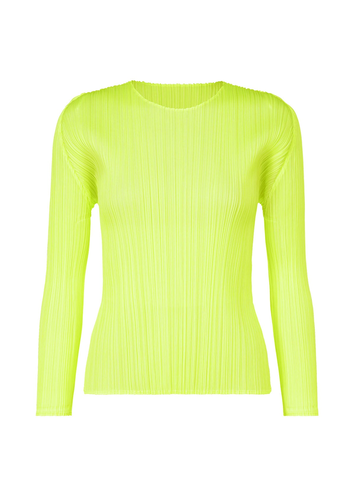 March Monthly Colors Tunic in Neon Yellow by Pleats Please Issey Miyake